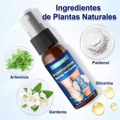 💙Aprobado por la FDA🌿ODEIUN™ VeinFreedom Spray Herbario - Terapia de MicroNiebla