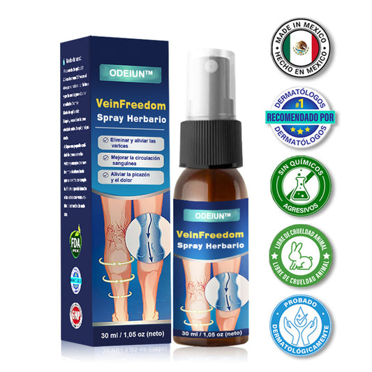 💙Aprobado por la FDA🌿ODEIUN™ VeinFreedom Spray Herbario - Terapia de MicroNiebla