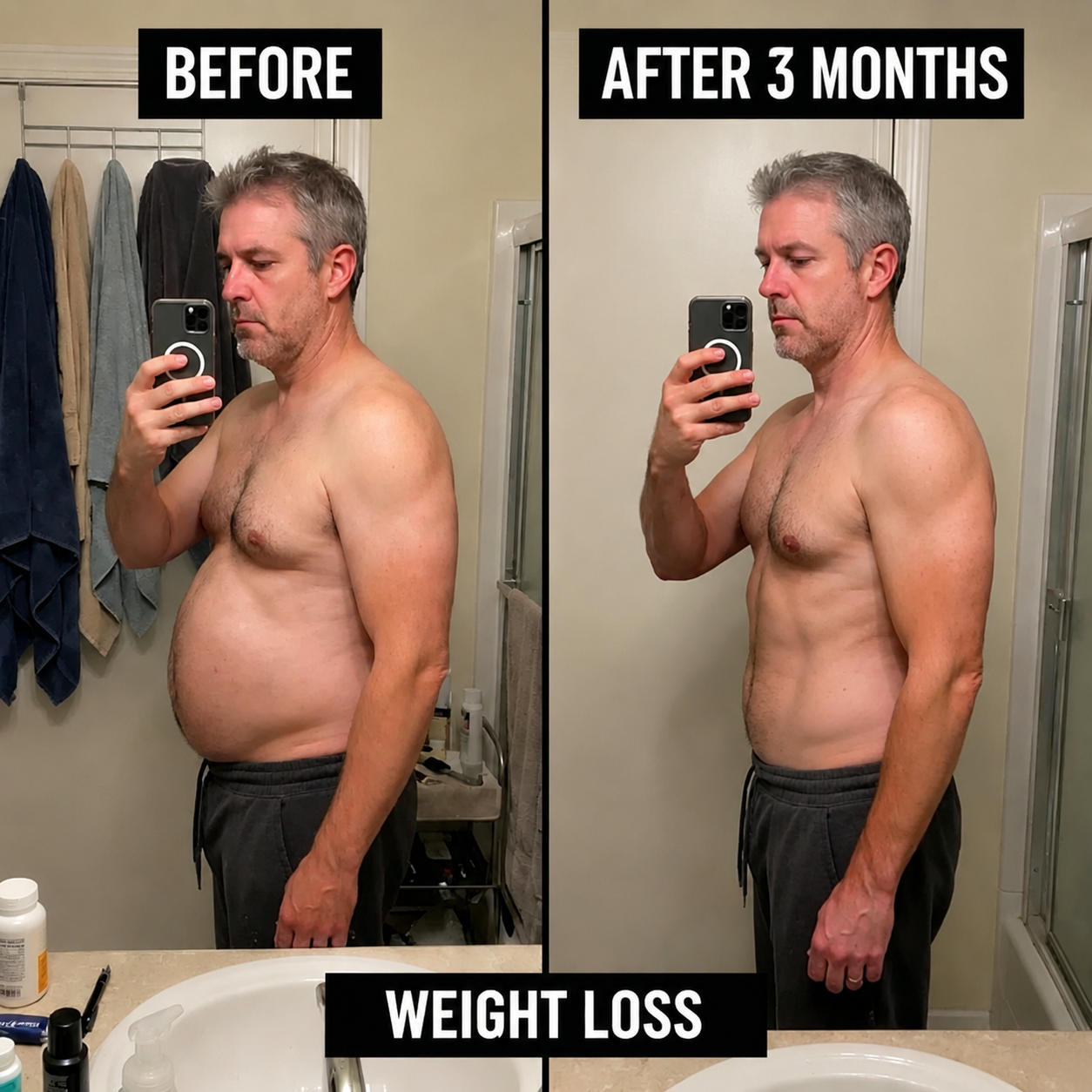 JEREMYTIS customer-style before and after fit visual