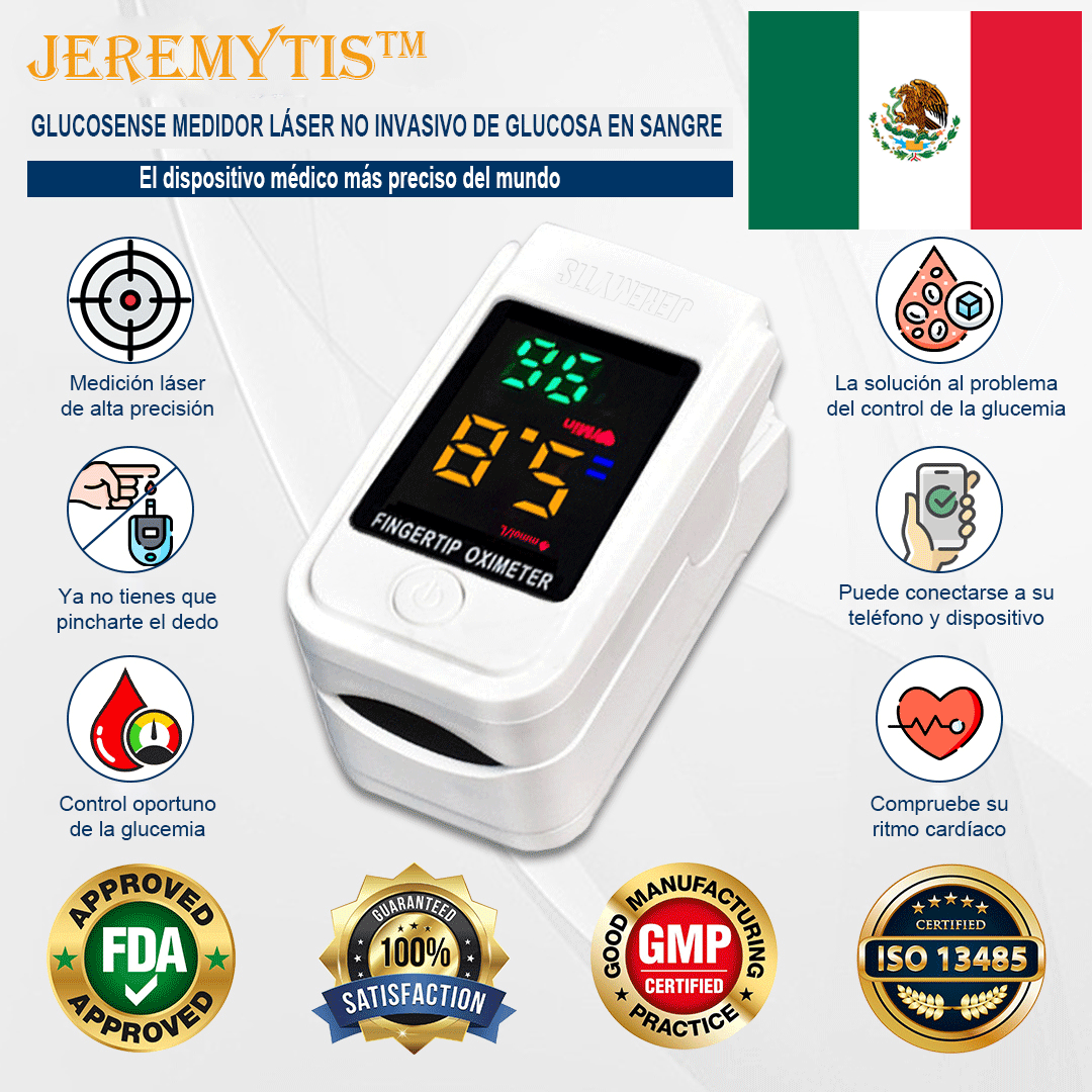 ✨[Tienda Oficial] JEREMYTIS™ Medidor de Glucosa en Sangre Láser No Invasivo