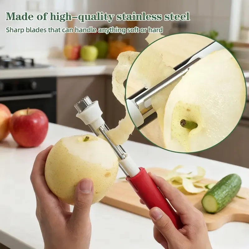 2-in-1 apple corer and peeler